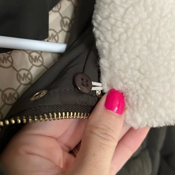 Women’s Faux-Fur-Collar Quilted Coat by Michael Kors - Picture 8 of 15